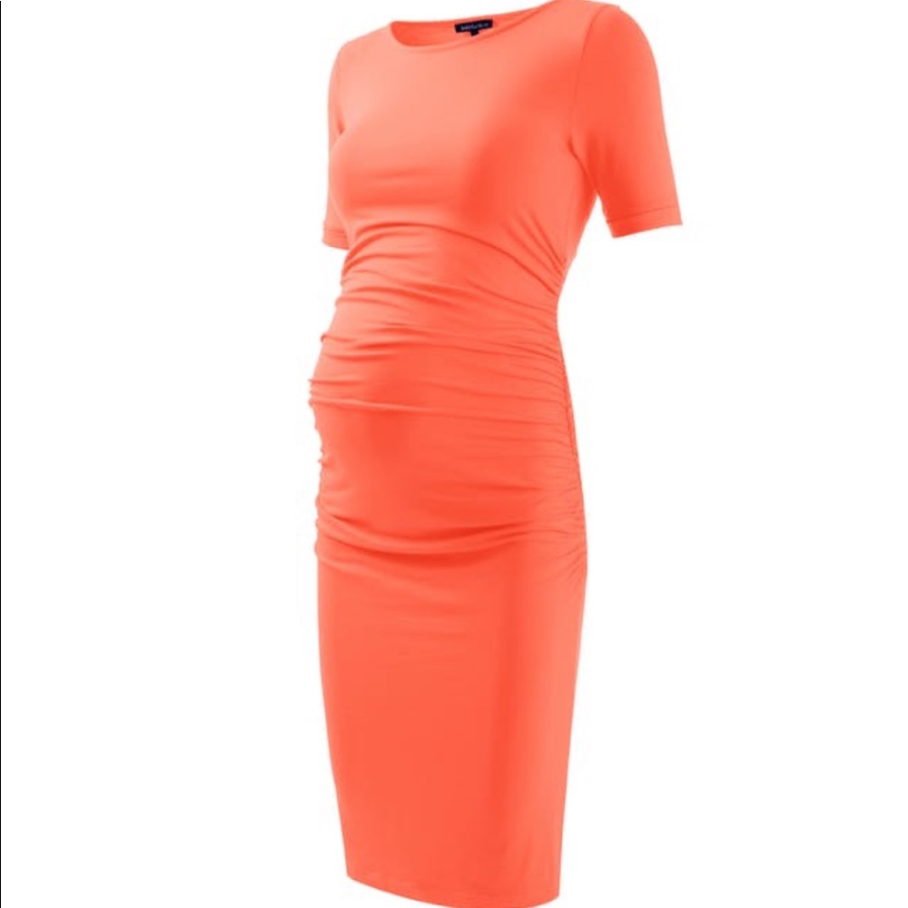 Orange maternity dress